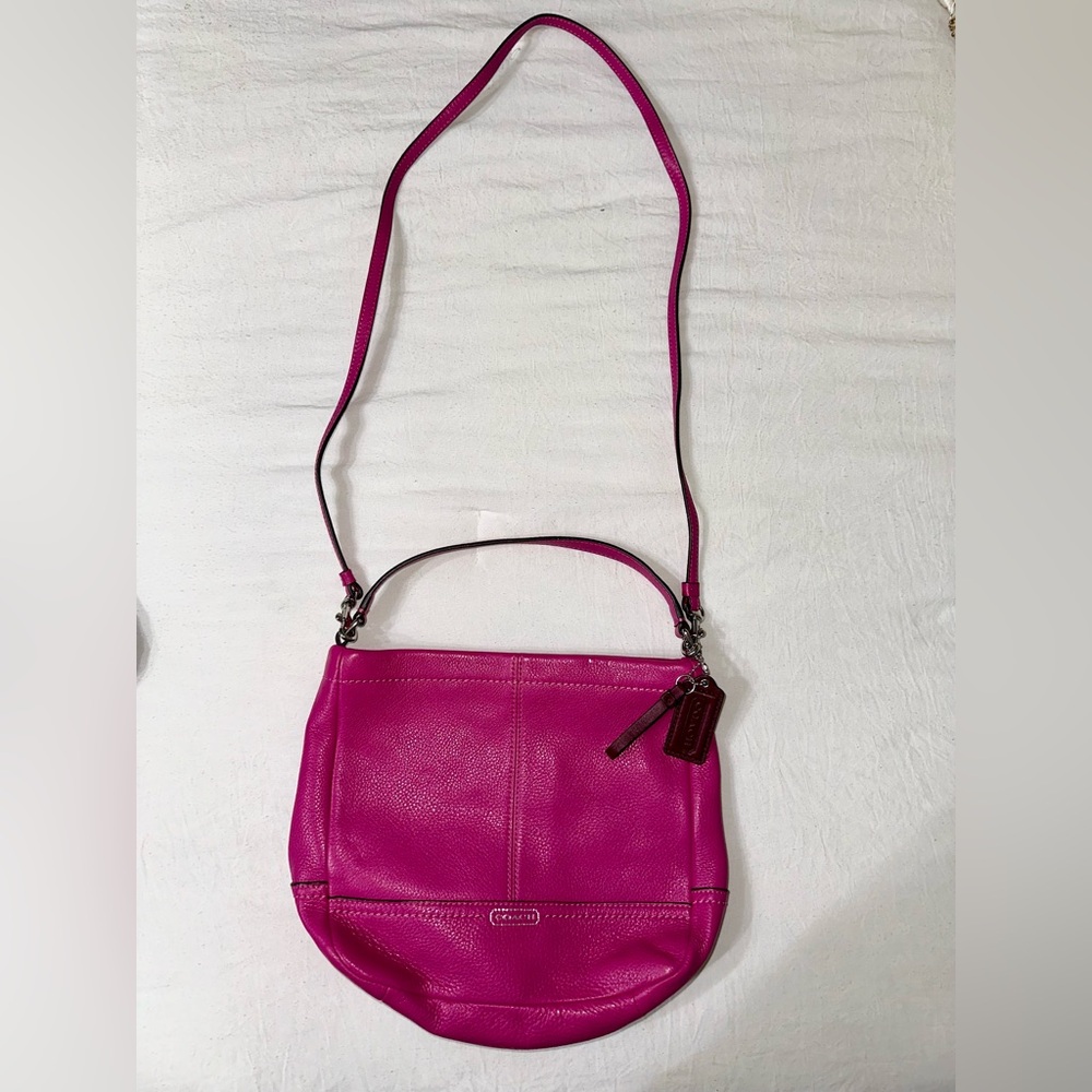 Coach Fuchsia Leather Crossbody Bag